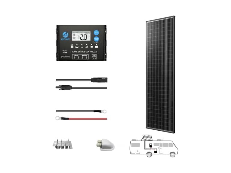 100W N-Type 12V Slim Solar Panel RV Kits - Image 1