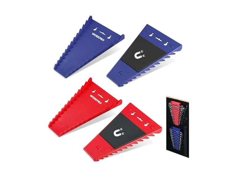WORKPRO 4pc Wrench Organizer 12 Slot - Image 1