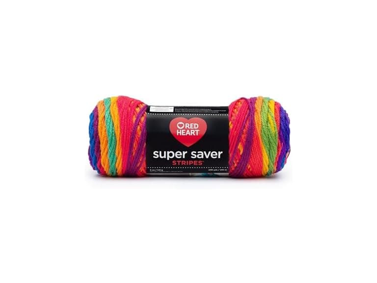 Red Heart Rh Super Saver Stripes Favorite Stripe - Image 1