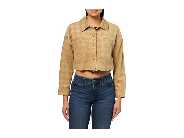 Forever 21 (M) Checkered Trucker Pine Bark Jacket - Image 1