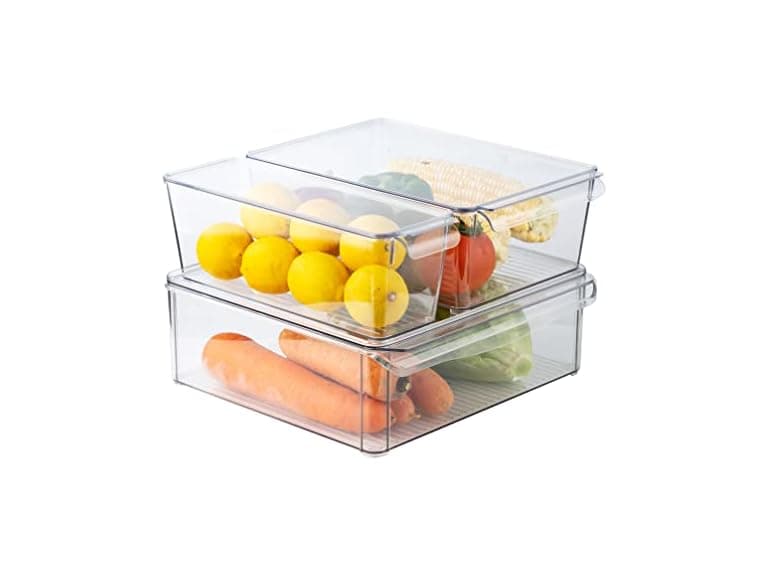 SIMPLEMADE Clear Refrigerator Bins 3Pk - Image 1