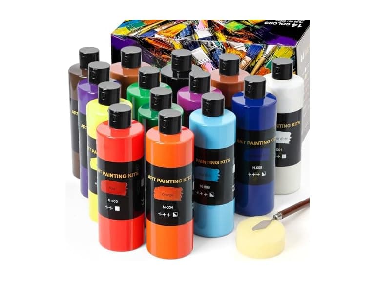 Color More 14-Color Acrylic Paint Set 500ml - Image 1