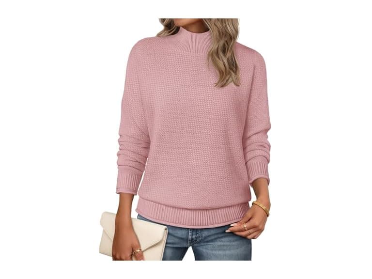 Merokeety Women Turtleneck Long Sleeve Sweater - Image 1