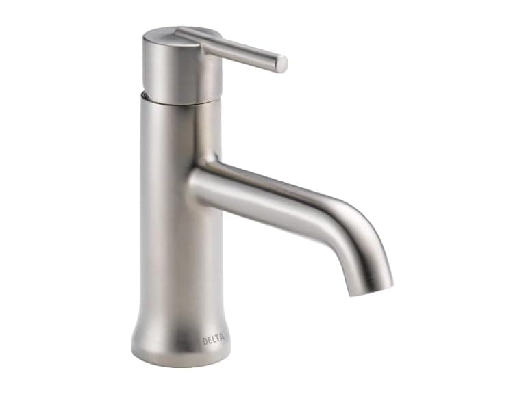 DELTA Faucet Trinsic Single Hole Bathroom Faucet- Stainless - Image 1