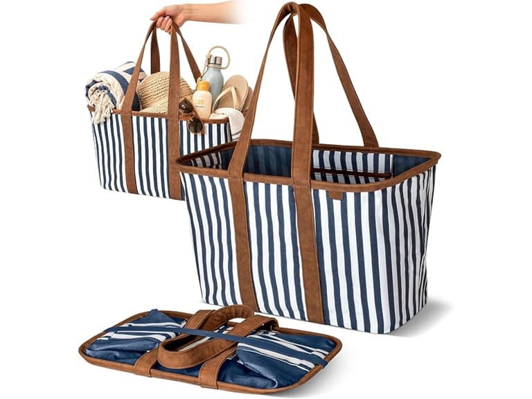 CleverMade Collapsible LUXE Tote, 30L Foldable - Image 1