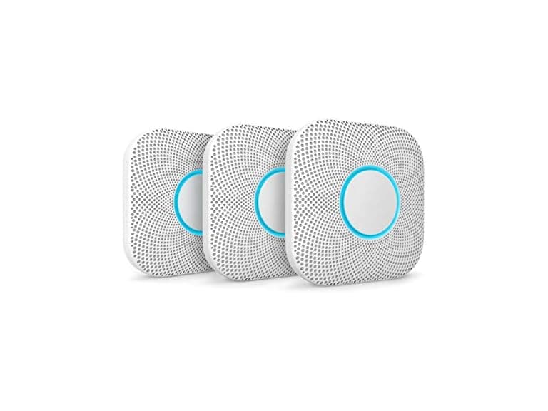 Google S3006WBUS Nest Protect, S3000BWES, 2nd Gen, Battery, 3-Pack Alarm-Smoke Carbon Monoxide Detector, 3, White (Open Box) - Image 1