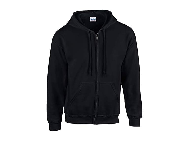 Gildan Men (XXL) Satin Label 1x1 Rib Zipper Hoodie - Image 1