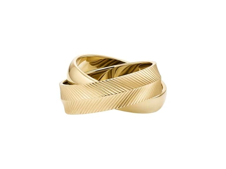 Fossil Women Harlow Interlocking Links Steel Ring - Image 1