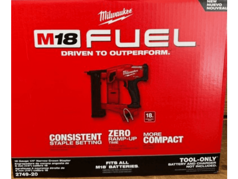 Milwaukee 2749-20 M18 Fuel 18GA 1/4 Narrow Crown Stapler (Open Box) - Image 1