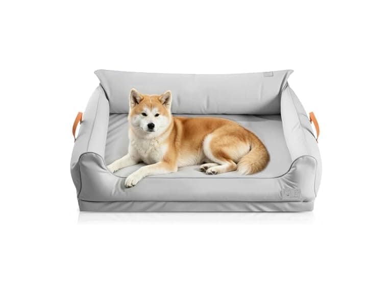 Silver Large Orthopedic Dog Bed - Image 1