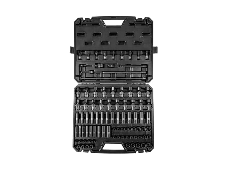 VEVOR 3/8" Drive Impact Socket Set SAE & Metric 90 Piece Socket Set - Image 1