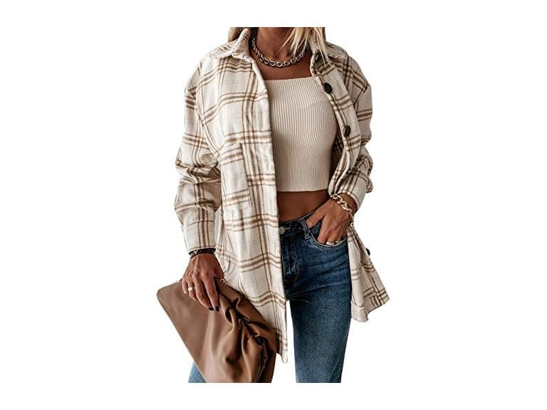 Nufiwi Women (M) Casual Flannel Shirt Down Top - Image 1