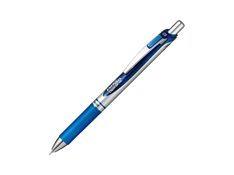 Pentel Energel Knock Ballpoint Pen, 0.5mm Blue - Image 1