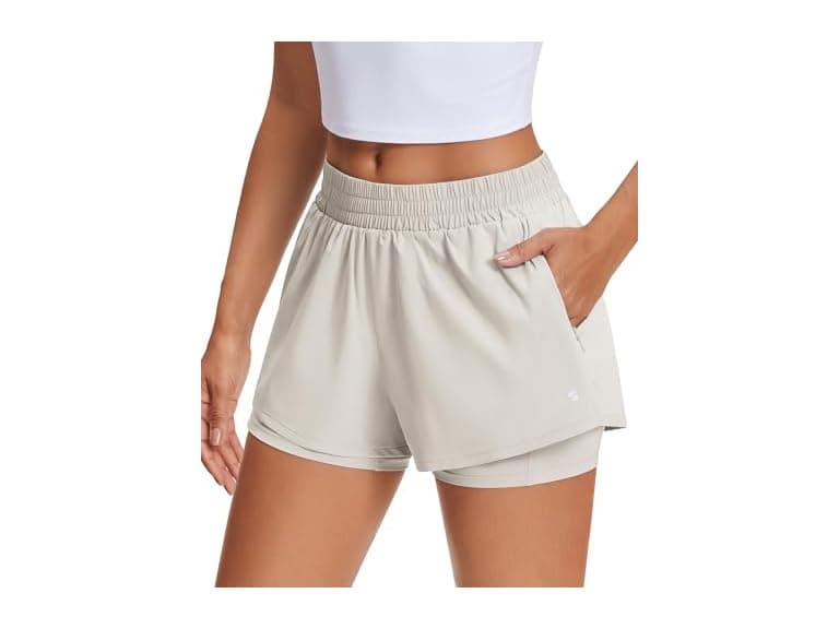 Stelle Women (S) Running Shorts Gym Zip Shorts - Image 1