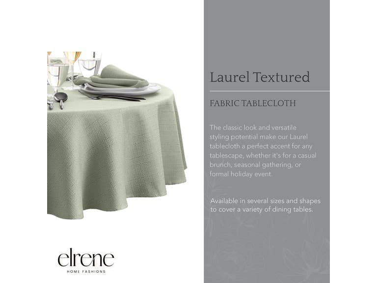 Laurel Solid Texture 70" Round, Sage - Image 1