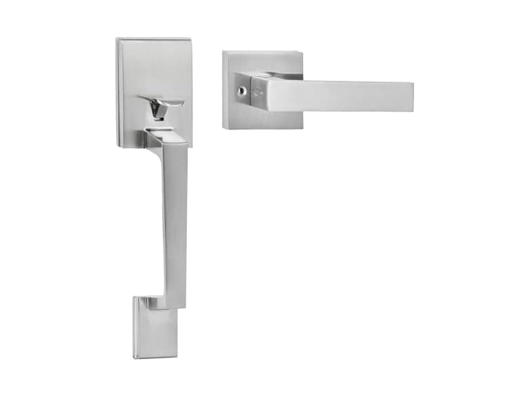 VEVOR Front Door Handle, Satin Nickel - Image 1