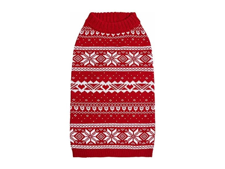 Blueberry Pet Ugly Christmas Snowflake Dog Sweater - Image 1