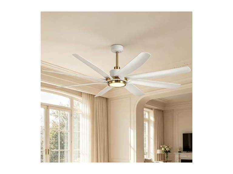 Parrot Uncle 72 Inch Large Ceiling Fan White - Image 1