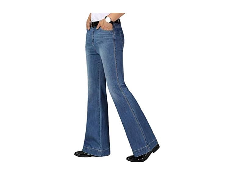 Haorun Men (30) Bell Bottom Jeans Slim Trousers - Image 1