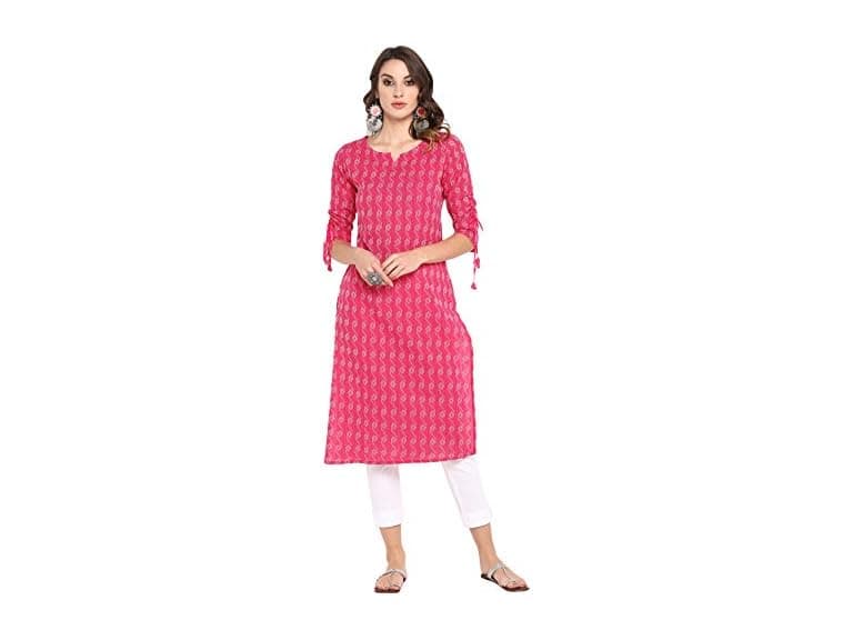 Janasya Women (3XL) Indian Women's Pure Kurta - Image 1