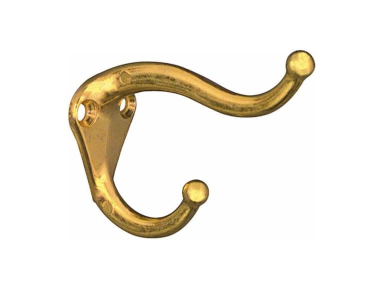 National Hardware Coat/Hat Hook Brass - Image 1