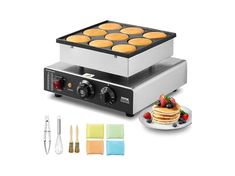 VEVOR Dutch Pancake Maker, 9PCS 76mm - Image 1