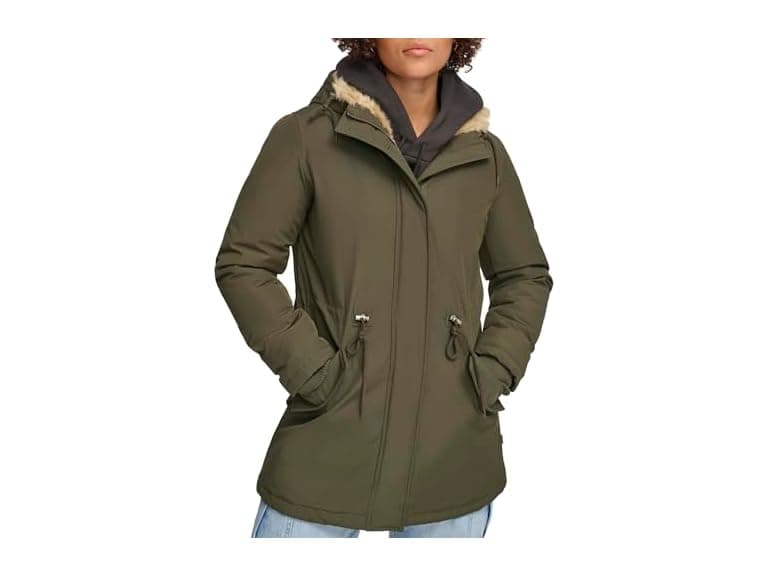 Levi's Women Faux Fur Lined Hooded Parka Jacket - Image 1
