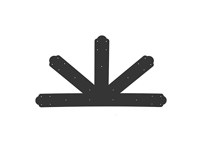 Gable Plate, Black Powder-Coated Truss Connector - Image 1