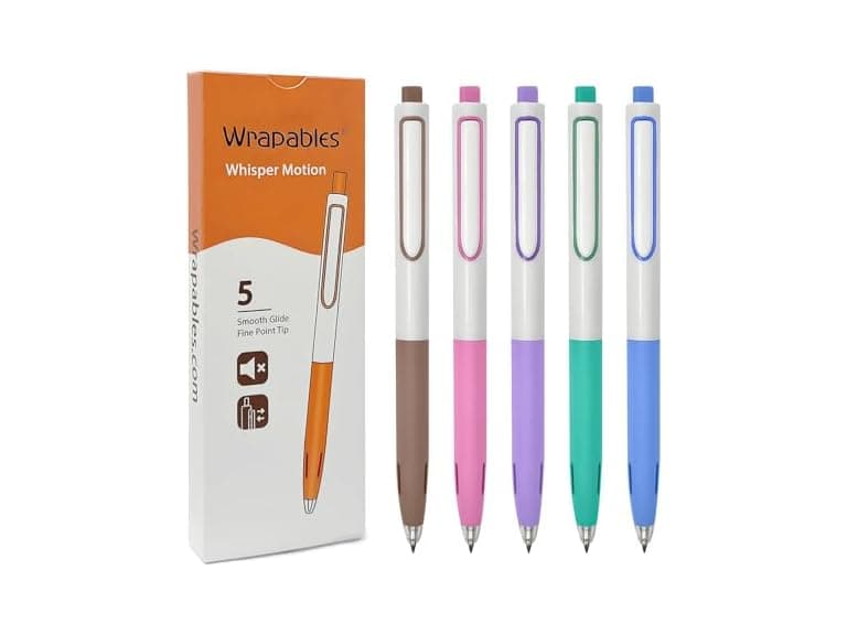 allydrew Silent Retractable Gel Pen Set 5Pk - Image 1