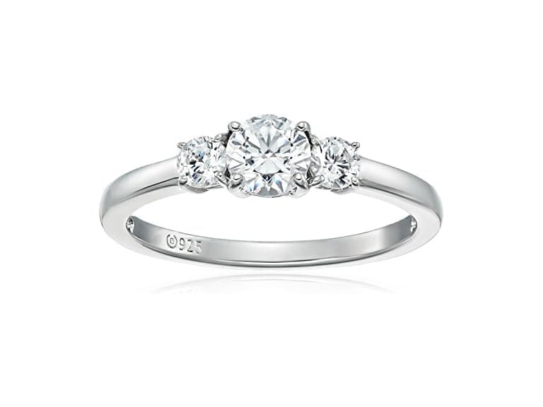 Amazon Essentials Ring 3 Stone 1ct Platinum - Image 1