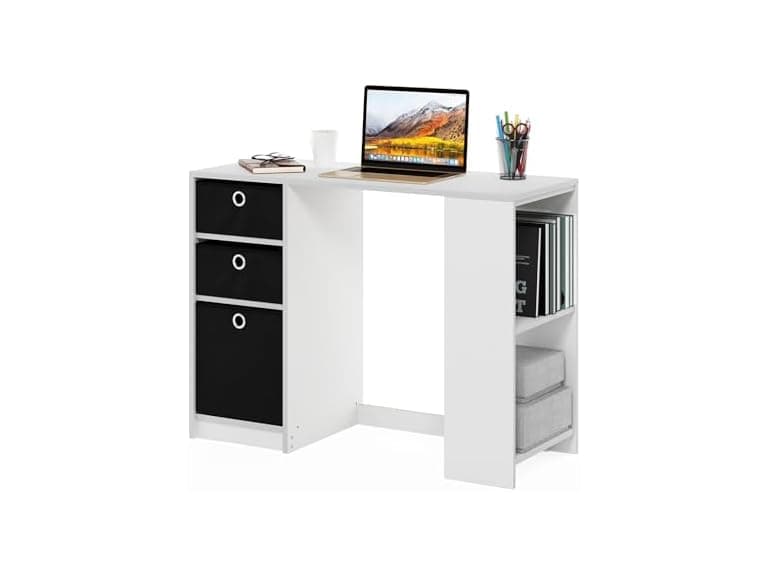 Furinno Jaya Gaming Desk, White - Image 1