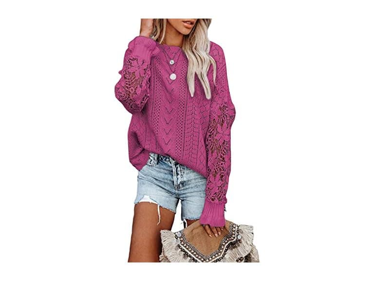 Dokotoo Women Fall Sweaters Round Neck Pullovers - Image 1