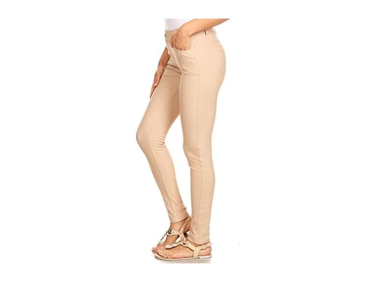Yelete Women (XL) Basic Five Pocket Stretch Pants - Image 1