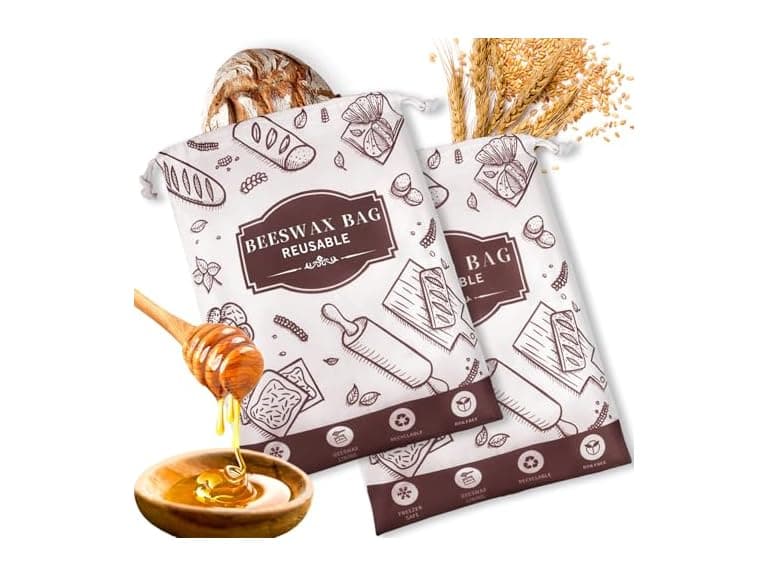 2-Pack Beeswax Bread Bags - Image 1
