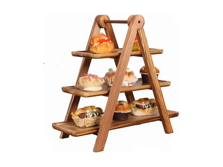 HDODA Wooden 3 Tier Serving Tray - Image 1