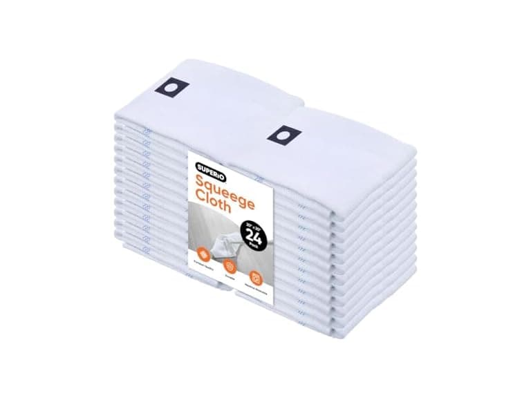 Superio Cuban-Style Mop White Squeegee Cloths - Image 1