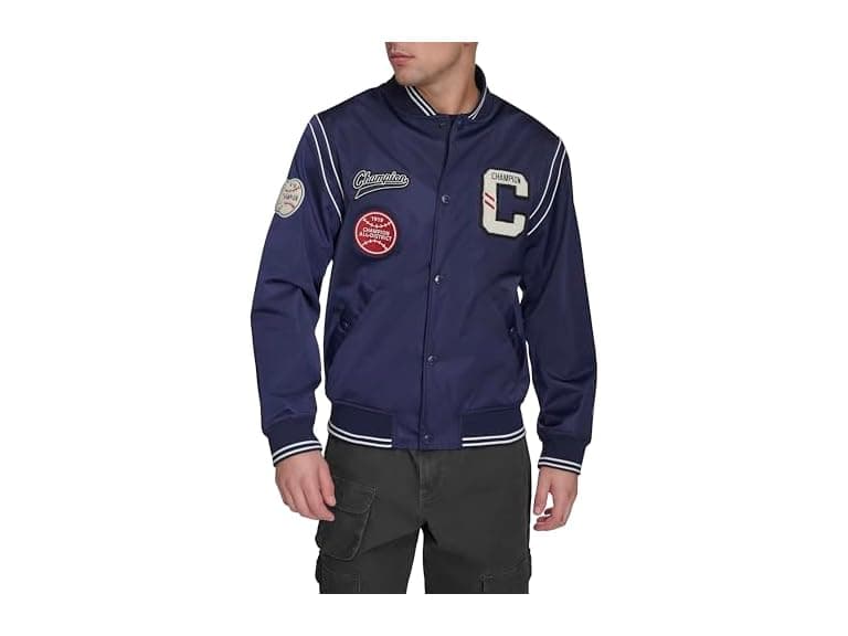 Champion Men Patch Varsity Bomber Jacket - Image 1