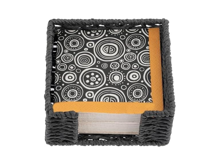 Karma Woven Cocktail Napkin Holder Table Kitchen - Image 1