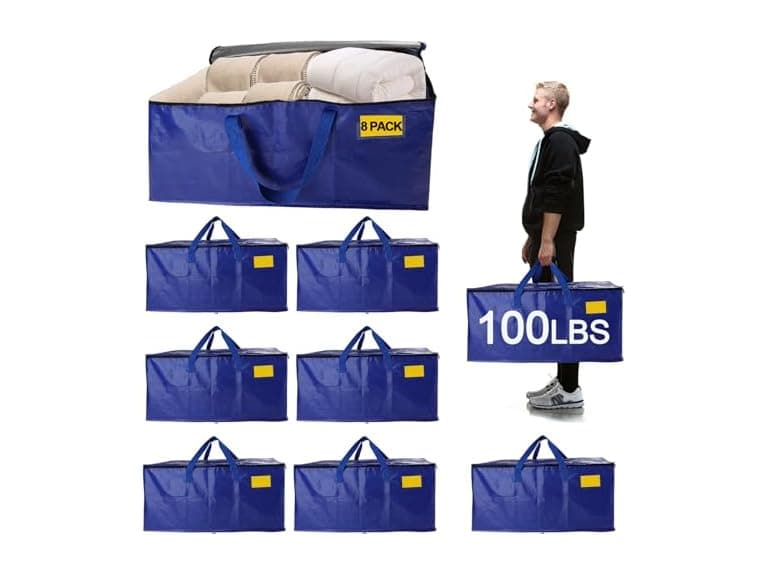 8 Pack Waterproof Moving Bags - Image 1