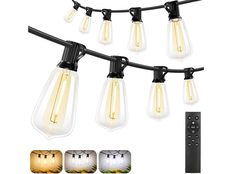 Brightever Outdoor String Lights w/Remote 180Ft - Image 1