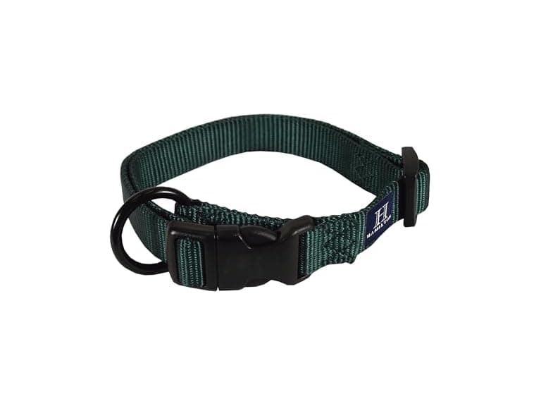 Hamilton Adjustable Nylon Dog Collar, Dk Green - Image 1