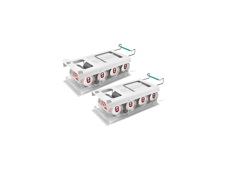 FridgeStore 2-Pack Foldable Under-Shelf Fridge Storage Can Dispenser - Image 1
