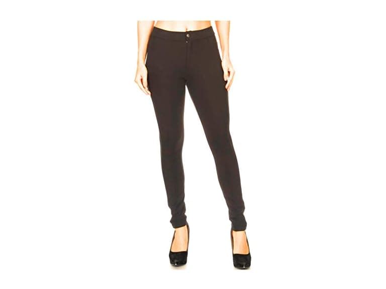 Yelete Women (M) Ladys Mid Rise Ponte Pants - Image 1