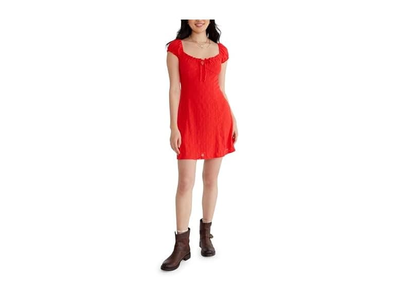 Aeropostale Women Knit Eyelet Short Sleeve Dress - Image 1