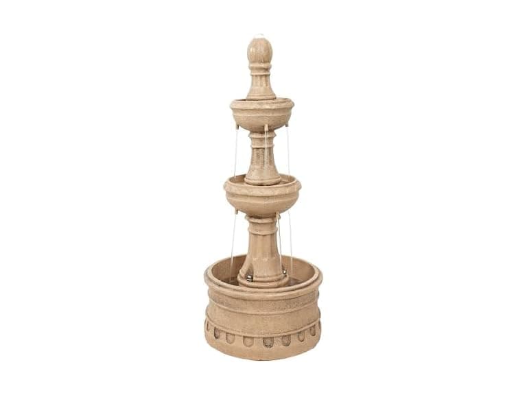 Sunnydaze Cyprus 39" H 3-Tier Outdoor Water Fountain - Image 1