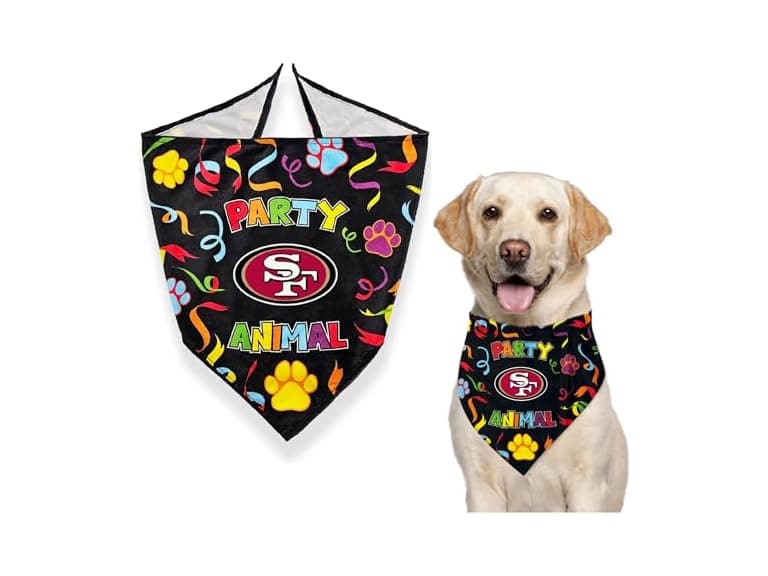 NFL San Francisco 49ers Pet Birthday Bandana - Image 1