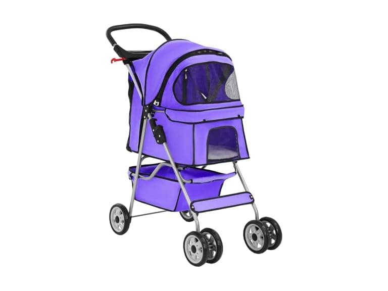 BestPet Pet Stroller Cat Dog Cage Stroll - Image 1