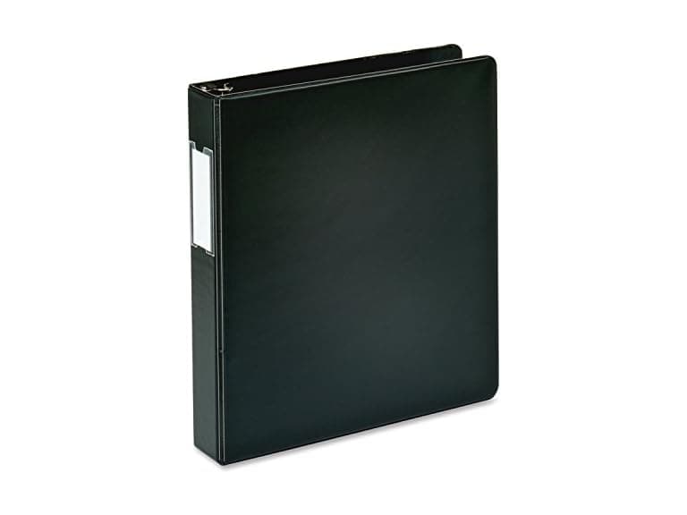 Business Source 1.5" D-Ring Binder, Black (33125) - Image 1