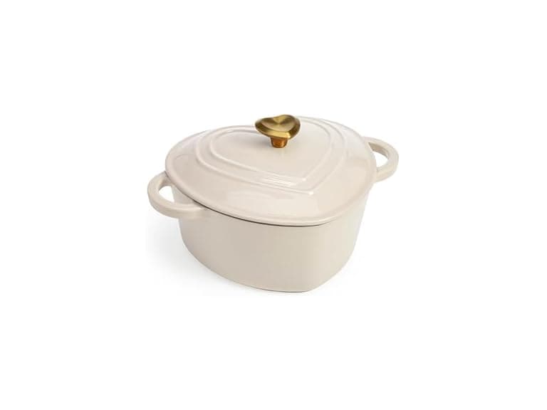 Paris Hilton Cast Iron Dutch Oven Cream - Image 1