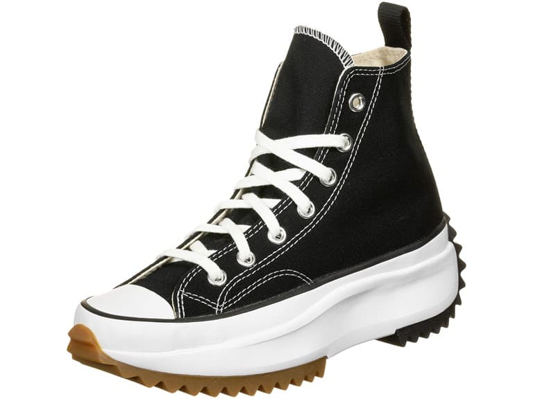 Converse Run Star Hi Sneakers, Black/White, 9.5 WM - Image 1
